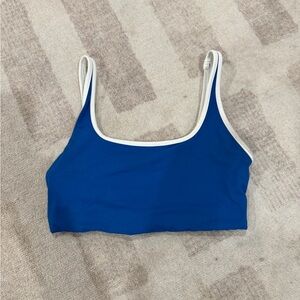 Splits59 Set! Blue and White Sports Bra and Leggings. Size small